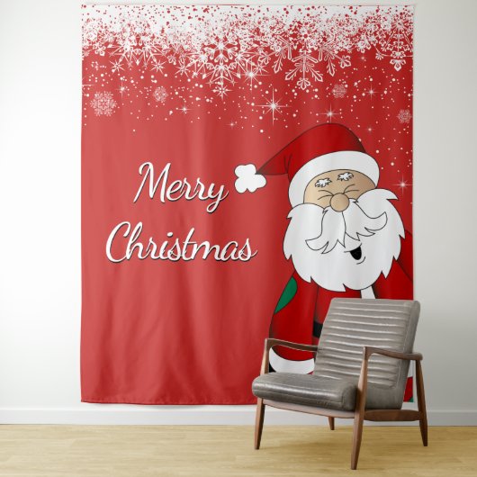 Tenture Joyeux Noël Père Noël Backdrop, Photo Prop (En situation)