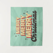 Tenture Joyeux Noël rétro texte super saisonnier (Devant)