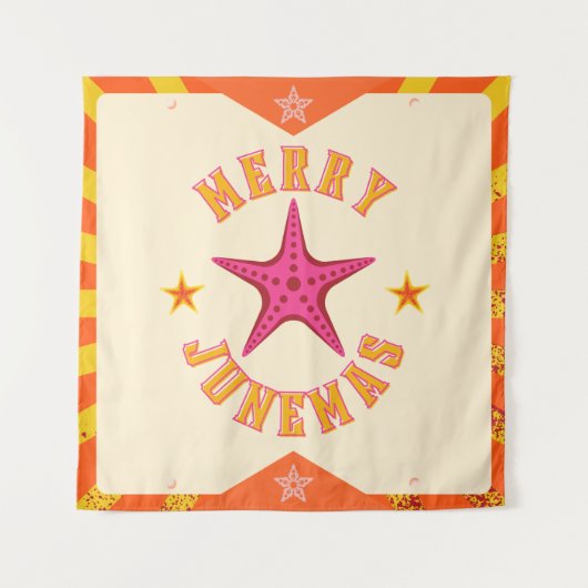 Tenture Joyeux Noël tropical Junemas (Devant)