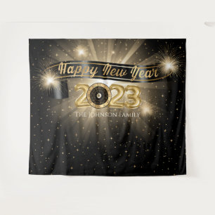 Tenture Joyeux Nouvel An 2023 Photo Booth Backdrop