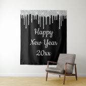 Tenture Joyeux Nouvel An Fête Photo Booth Backdrop 2026 (En situation)