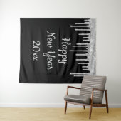 Tenture Joyeux Nouvel An Fête Photo Booth Backdrop 2026 (En situation (horizontale))