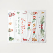 Tenture Joyeux Quelle Amusement Premier Noël Anniversaire  (Devant (Horizontal))