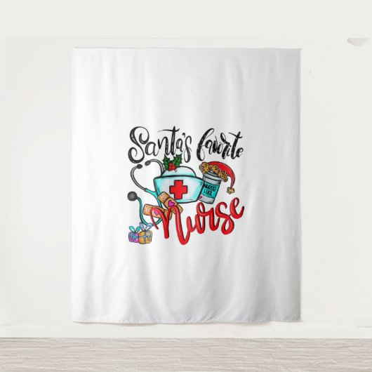 Tenture Joyeux rennes de Noël (Devant)