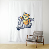 Tenture Joyeux Shiba Inu (En situation)