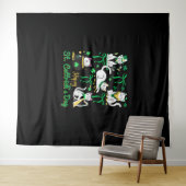Tenture Joyeux St Cattrick's Day Coquette Bow Chat St Patr (En situation (horizontale))