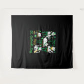 Tenture Joyeux St Cattrick's Day Coquette Bow Chat St Patr (Devant (Horizontal))