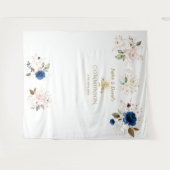 Tenture Jumeaux Fleurs de Teint Rose Communion Photo Acces (Devant (Horizontal))