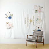 Tenture Jumeaux Floral Blush Rose Sainte Communion Accesso (En situation (horizontale))