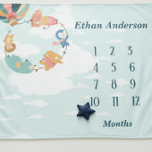 Tenture Jungle Animals Neutral Baby Blanket