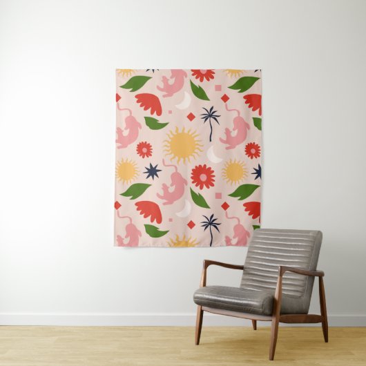 Tenture Jungle céleste (En situation)