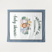 Tenture Jungle neutre Safari Animaux Baby shower sauvage U (Devant (Horizontal))