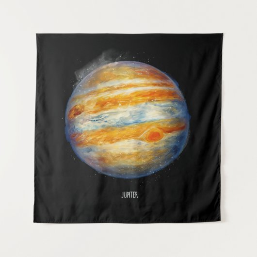 Tenture Jupiter Planet Artwork - Illustration de l'espace  (Devant)