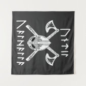 Tenture Jusqu'à Valhalla dans Rune Norse (Devant (Horizontal))