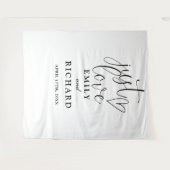 Tenture Just Love Black and White Mariage Photo fond (Devant (Horizontal))