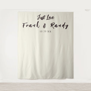Tenture Just Love Simple Ecru Mariage fond de mur