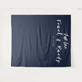 Tenture Just Love Simple Navy Blue Mariage fond d'écran (Devant (Horizontal))