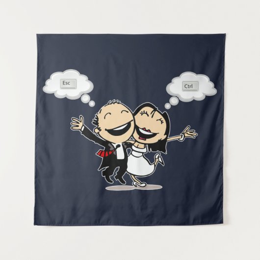 Tenture Just married (Devant)