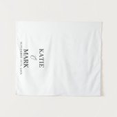 Tenture Just Married Wedding Fabric Car Banner Sign (Devant (Horizontal))