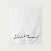 Tenture Just Married Wedding Text Fabric Car Banner Sign (Devant)