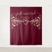 Tenture Juste Marié Mariage Photo Booth Backdrop (Devant)