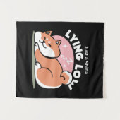 Tenture Juste un Shiba allongé bas : mignonne conception S (Devant (Horizontal))