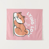 Tenture Juste un Shiba allongé bas : mignonne conception S (Devant (Horizontal))