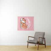 Tenture Juste un Shiba allongé bas : mignonne conception S (En situation (horizontale))