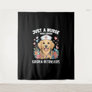 Tenture Juste une fille qui aime Golden Retrievers Chiens