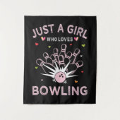 Tenture Juste Une Fille Qui Aime Le Bowling (Devant)