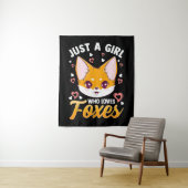 Tenture Juste Une Fille Qui Aime Les Foxes Enfants Filles  (En situation)