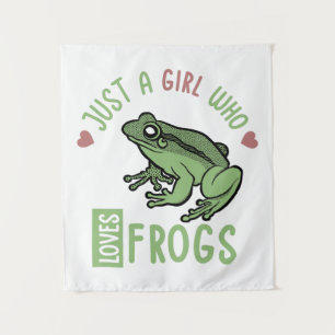 Tenture Juste une fille qui aime les grenouilles Cadeaux a
