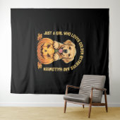 Tenture Juste une fille qui aime les récupérateurs d'or (En situation (horizontale))