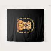 Tenture Juste une fille qui aime les récupérateurs d'or (Devant (Horizontal))