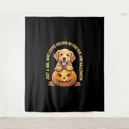 Tenture Juste une fille qui aime les récupérateurs d'or (Devant)