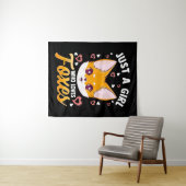 Tenture Juste une fille qui aime les renards fillettes ado (En situation (horizontale))