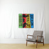 Tenture Juste une fille qui aime vraiment les lapins (En situation (horizontale))