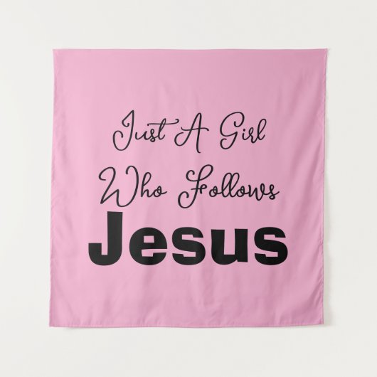 Tenture Juste une fille qui suit Jésus (Devant)