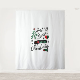 Tenture Juste une infirmière qui aime noël-infirmière-noël