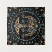 Tenture Kabbalah L'Arbre de la Vie L'Abalone et l'Or (Devant (Horizontal))