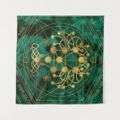 Tenture Kabbalah l'arbre de vie - Malachite (Devant (Horizontal))