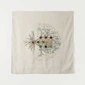 Tenture Kabbalah L'arbre de vie sur toile (Devant (Horizontal))