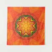 Tenture Kaleidoscope abstrait fond orange. Beau (Devant (Horizontal))