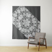 Tenture kaléidoscope marocain-africain motif sombre (En situation)