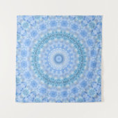 Tenture Kaleidoscopic summer circle mosaic print blue colo (Devant (Horizontal))