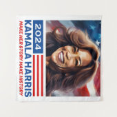 Tenture Kamala Harris 2024 pour les bannières du président (Devant (Horizontal))