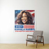 Tenture Kamala Harris 2024 pour les bannières du président (En situation)