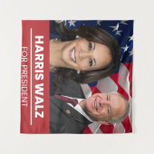 Tenture Kamala Harris Tim Walz (Devant (Horizontal))