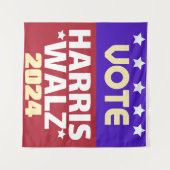 Tenture Kamala Harris Tim Walz 2024 (Devant (Horizontal))