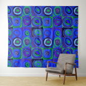 Tenture Kandinsky Farbstudie Carrés Bleus Cercle Carré (En situation (horizontale))